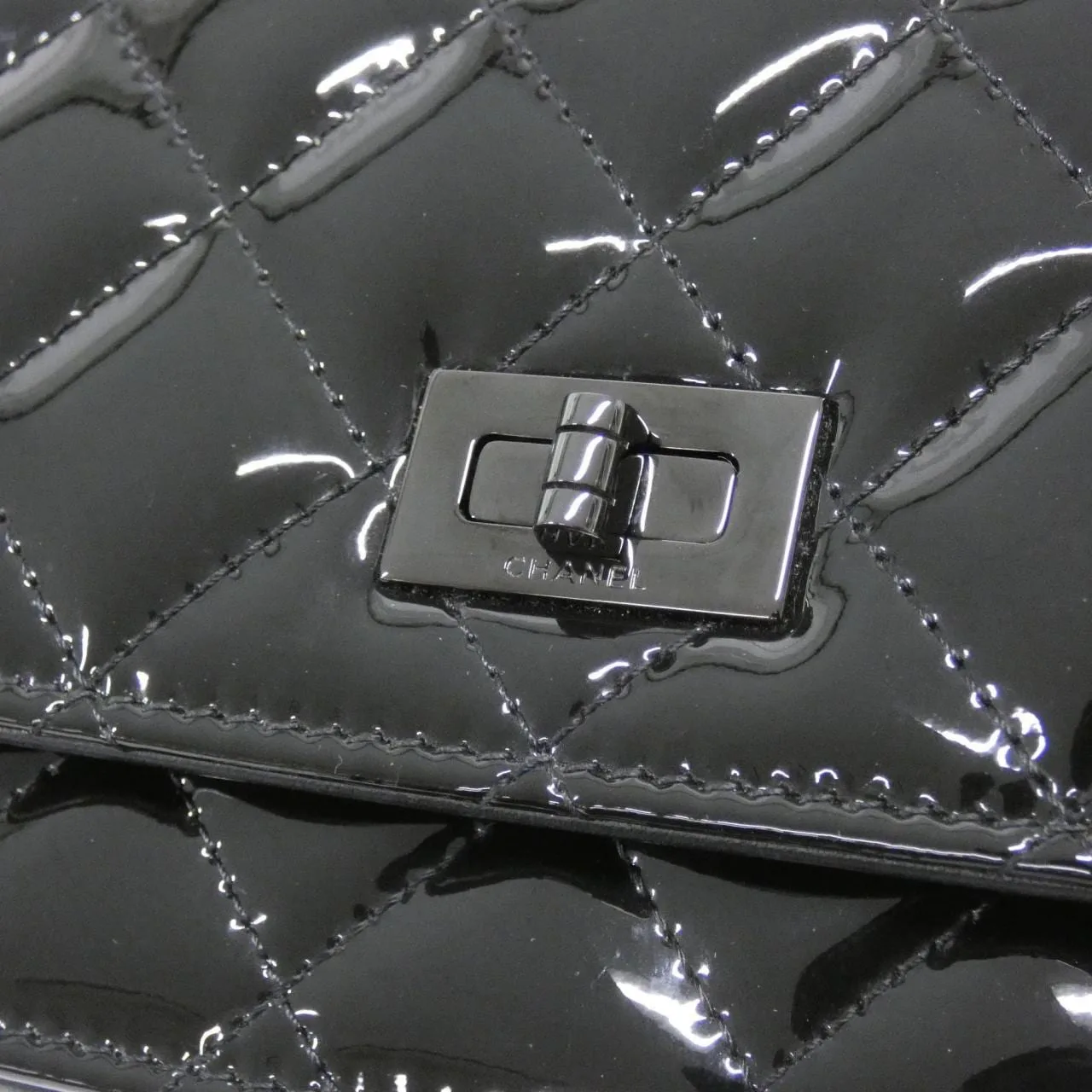 CHANEL 70328 Wallet Patent Leather Black Patent Leather Rank A - Thumbnail 4