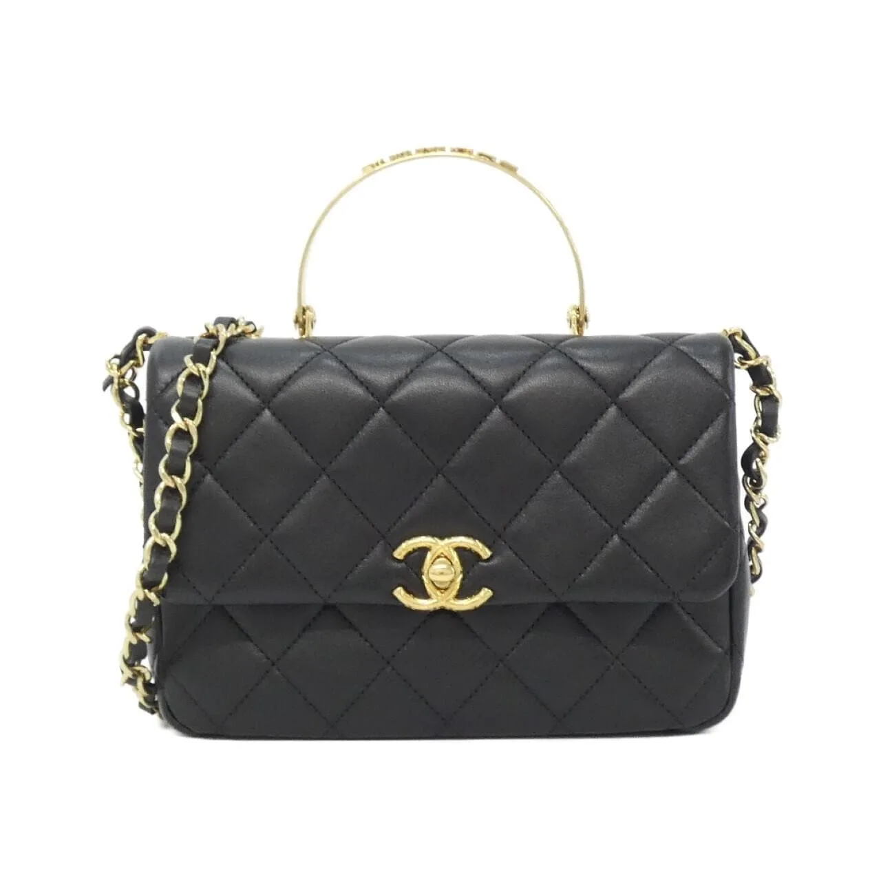 CHANEL AS4605 Handbag Lambskin Black