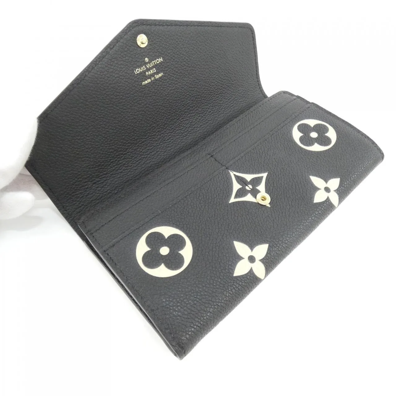 LOUIS VUITTON M80496 Wallet Monogram 黑色 Monogram 中古品A - 縮圖 4