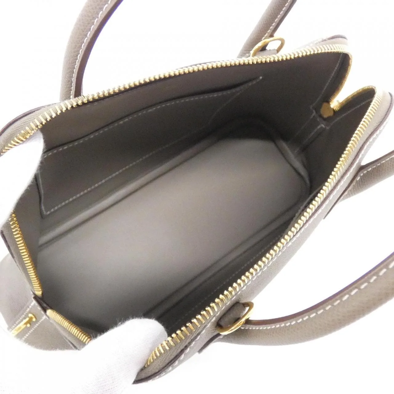 HERMES Bolide 082798CC Handbag Epsom Etoupe Epsom Leather Rank A - Thumbnail 7