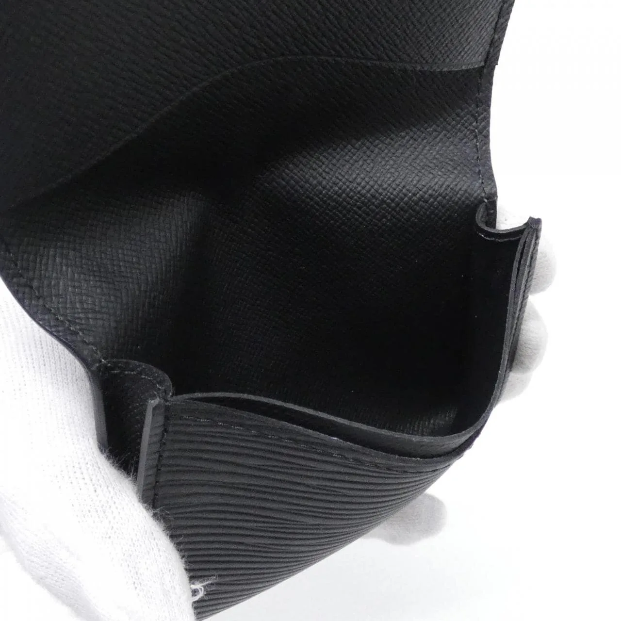 LOUIS VUITTON M56582 Card Case Epi 黑色 Epi 中古品A - 縮圖 7