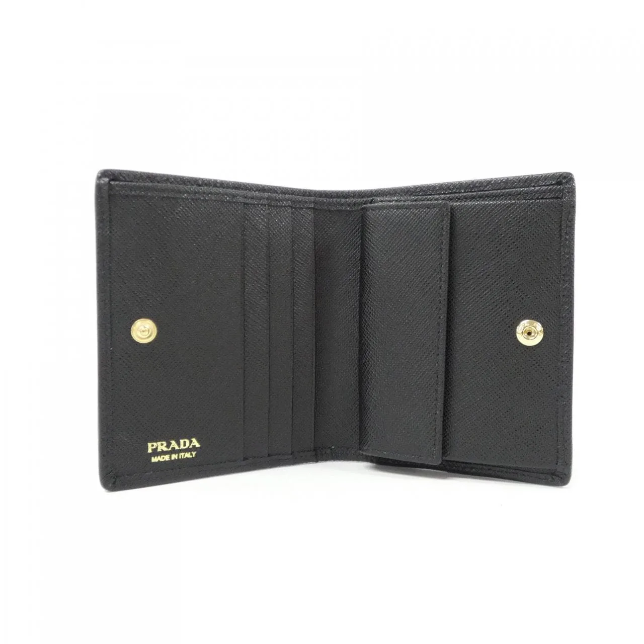 PRADA 1MV204 Wallet 黑色 中古品A - 縮圖 4