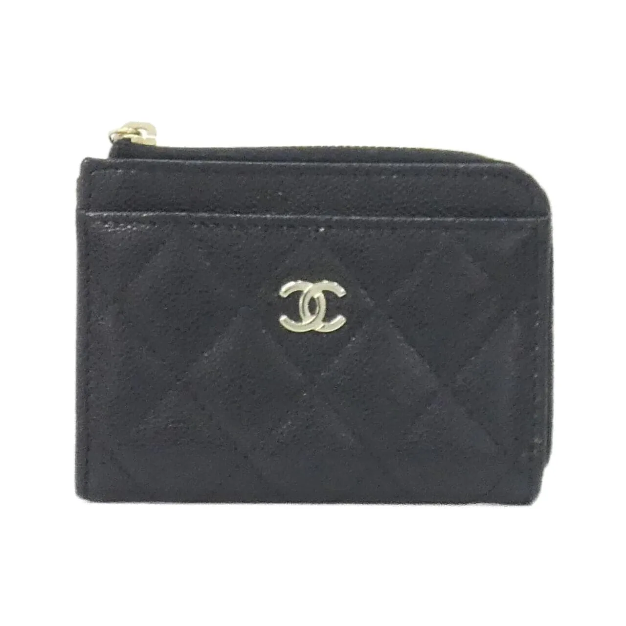 CHANEL Timeless Classic AP4893 Card Case Grained Calfskin Black