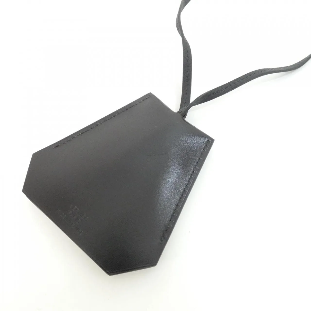 HERMES 074214CJ Accessories Box Calf Black Box Calf Leather Rank A - Thumbnail 3