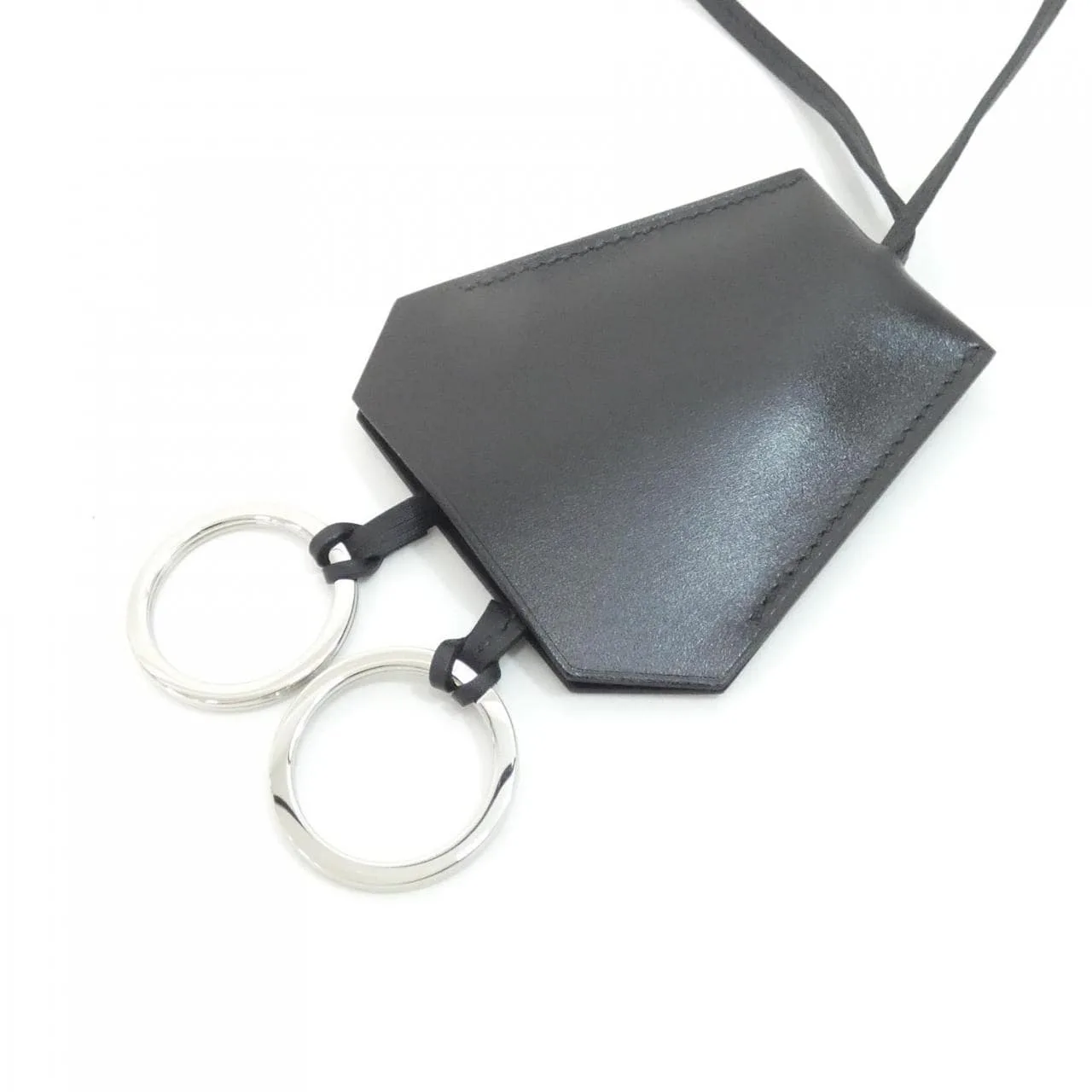 HERMES 074214CJ Accessories Box Calf Black Box Calf Leather Rank A - Thumbnail 4