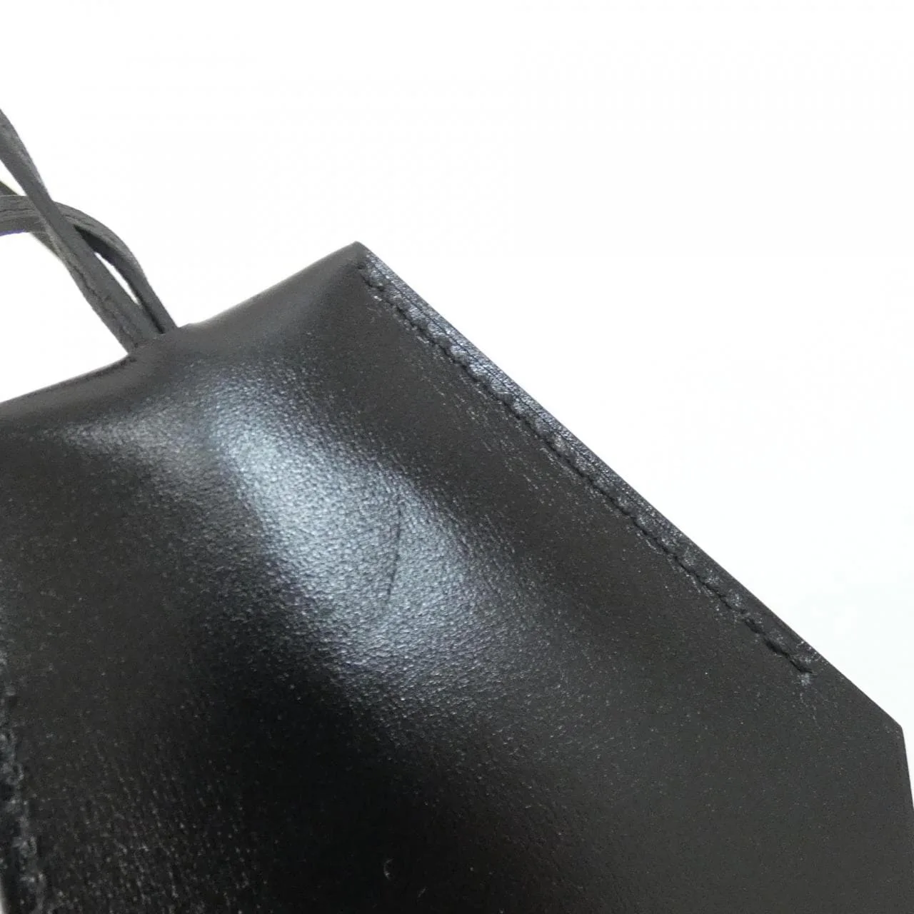 HERMES 074214CJ Accessories Box Calf Black Box Calf Leather Rank A - Thumbnail 5