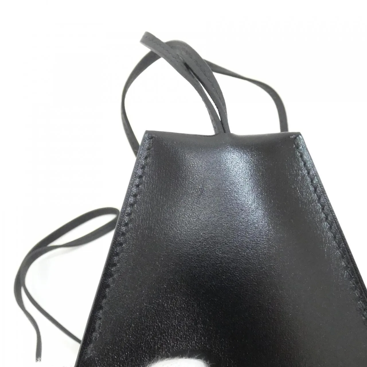 HERMES 074214CJ Accessories Box Calf Black Box Calf Leather Rank A - Thumbnail 6