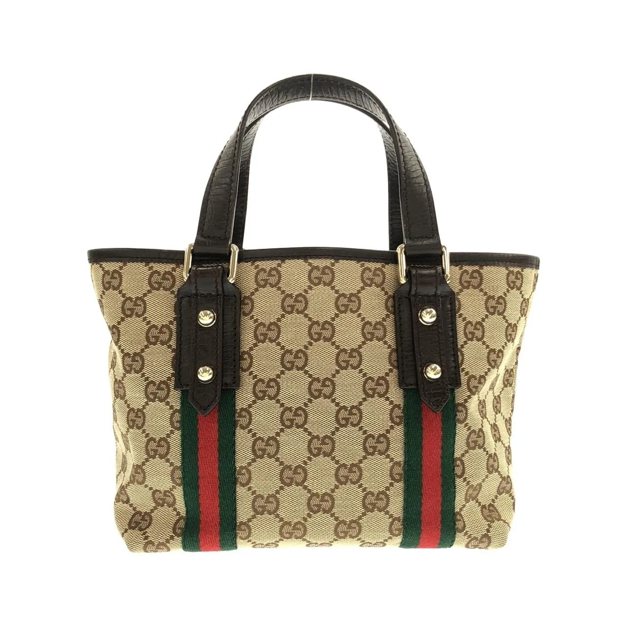 GUCCI 139261 F40MG Handbag Canvas 黑色 帆布 中古品A - 縮圖 2