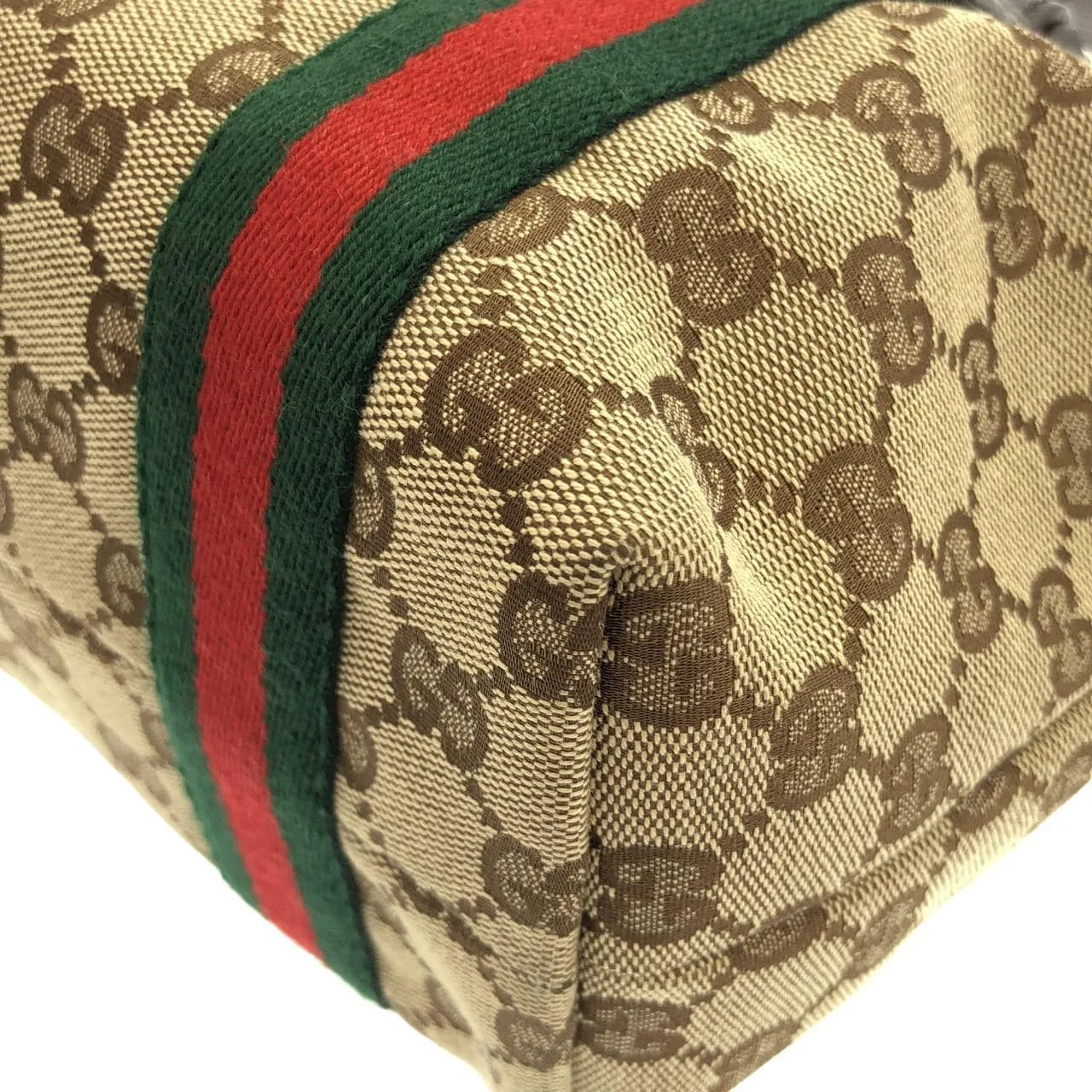 GUCCI 139261 F40MG Handbag Canvas 黑色 帆布 中古品A - 縮圖 3