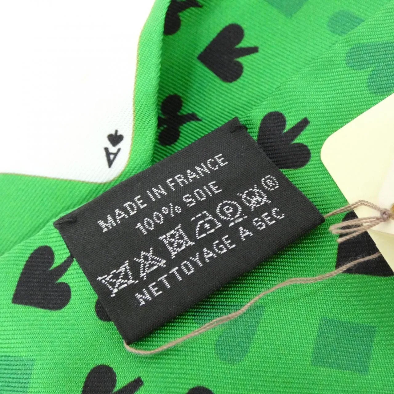 HERMES 063169S Scarf 黑色 中古品A - 縮圖 4