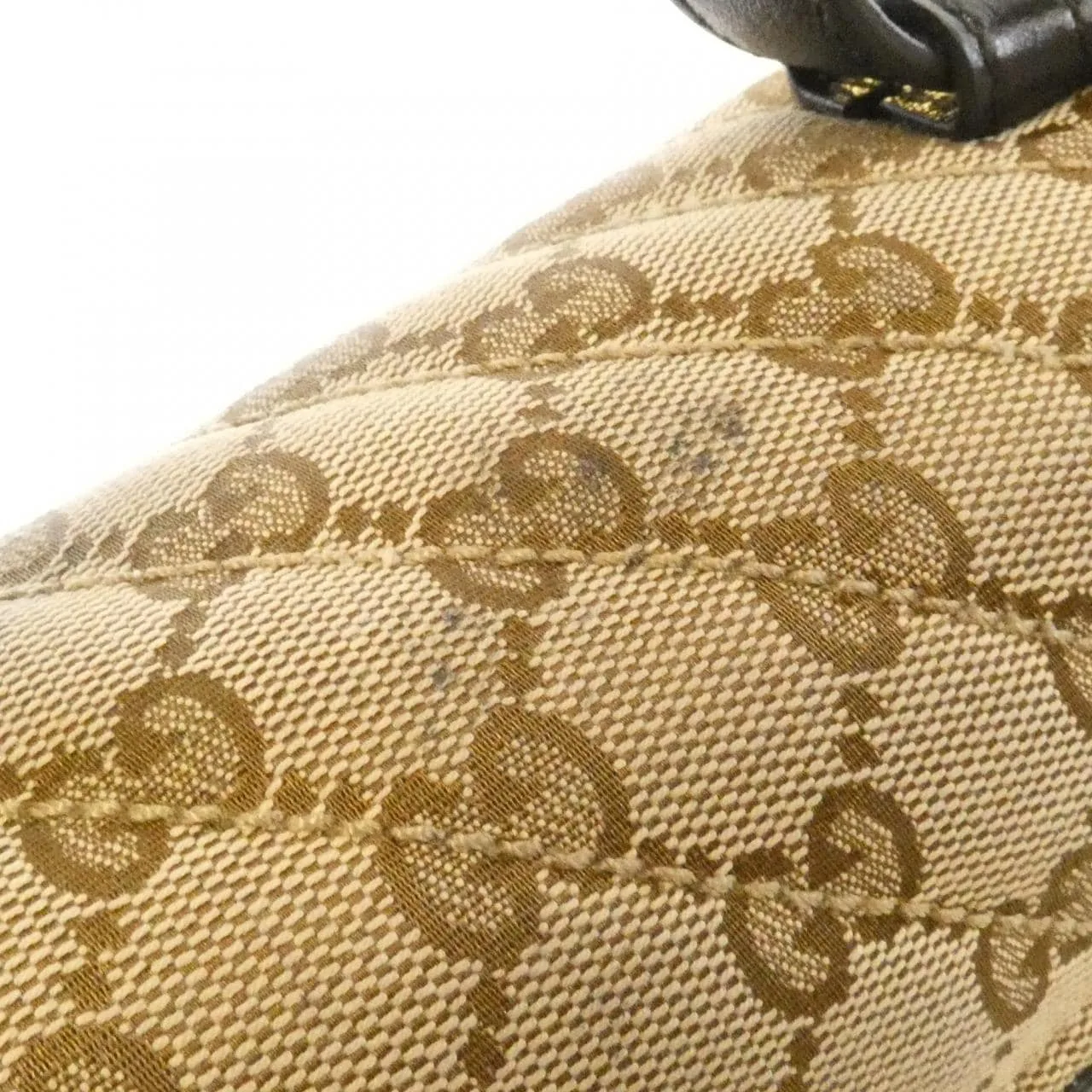 GUCCI GG Marmont 498110 HVKEG Handbag Canvas 黑色 帆布 中古品A - 縮圖 4