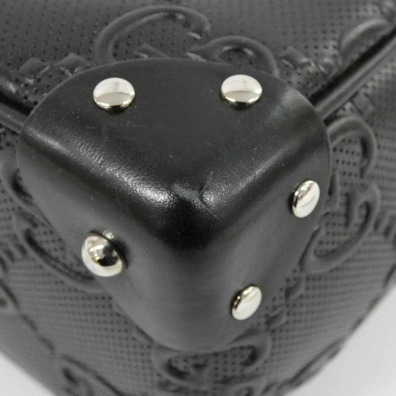 GUCCI 626363 1W3DN Handbag Leather 黑色 皮革 中古品A - 縮圖 2