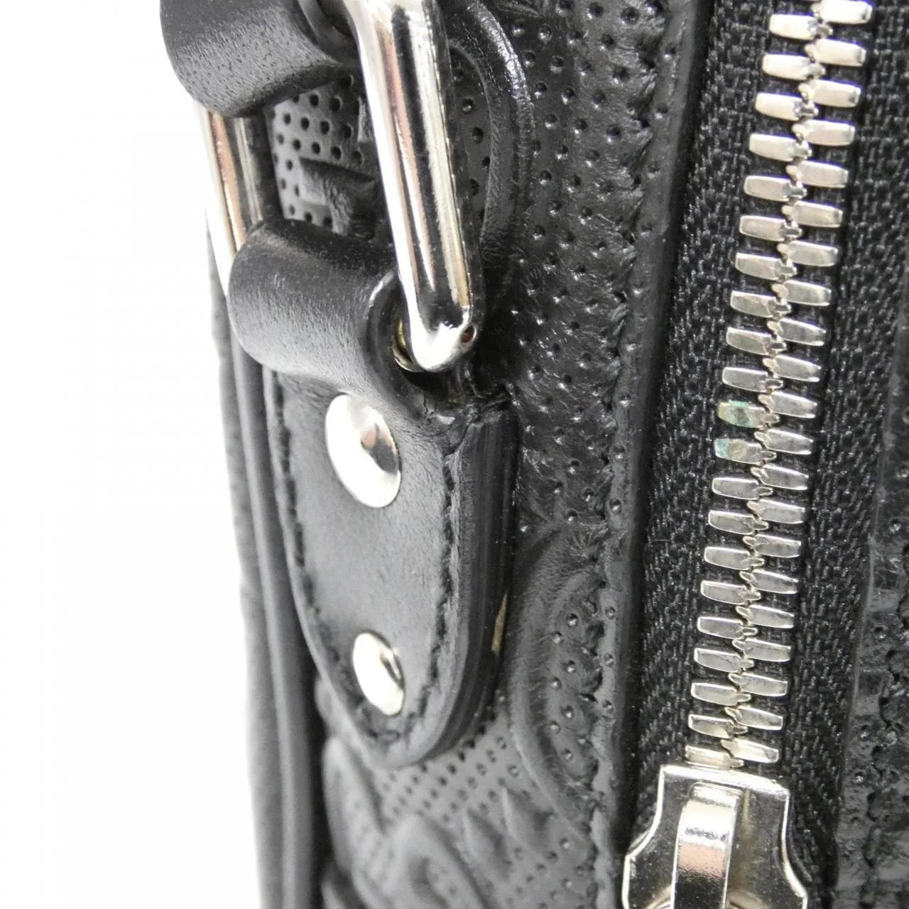 GUCCI 626363 1W3DN Handbag Leather 黑色 皮革 中古品A - 縮圖 4