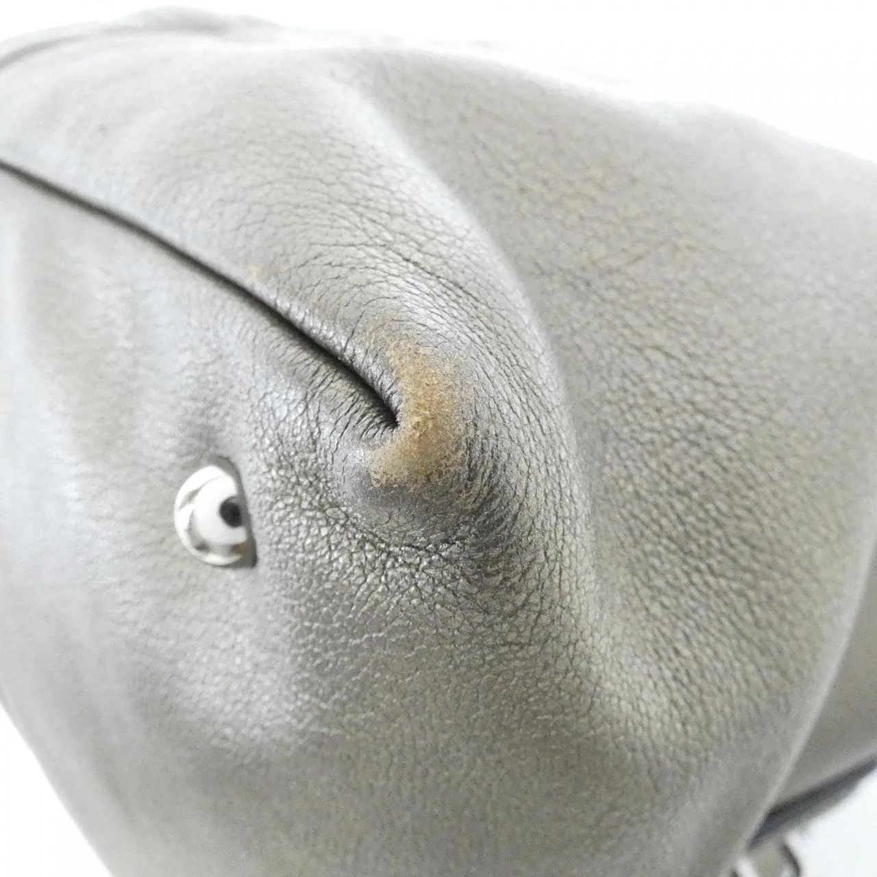 LOEWE Handbag Leather 米色 皮革 中古品B - 縮圖 3