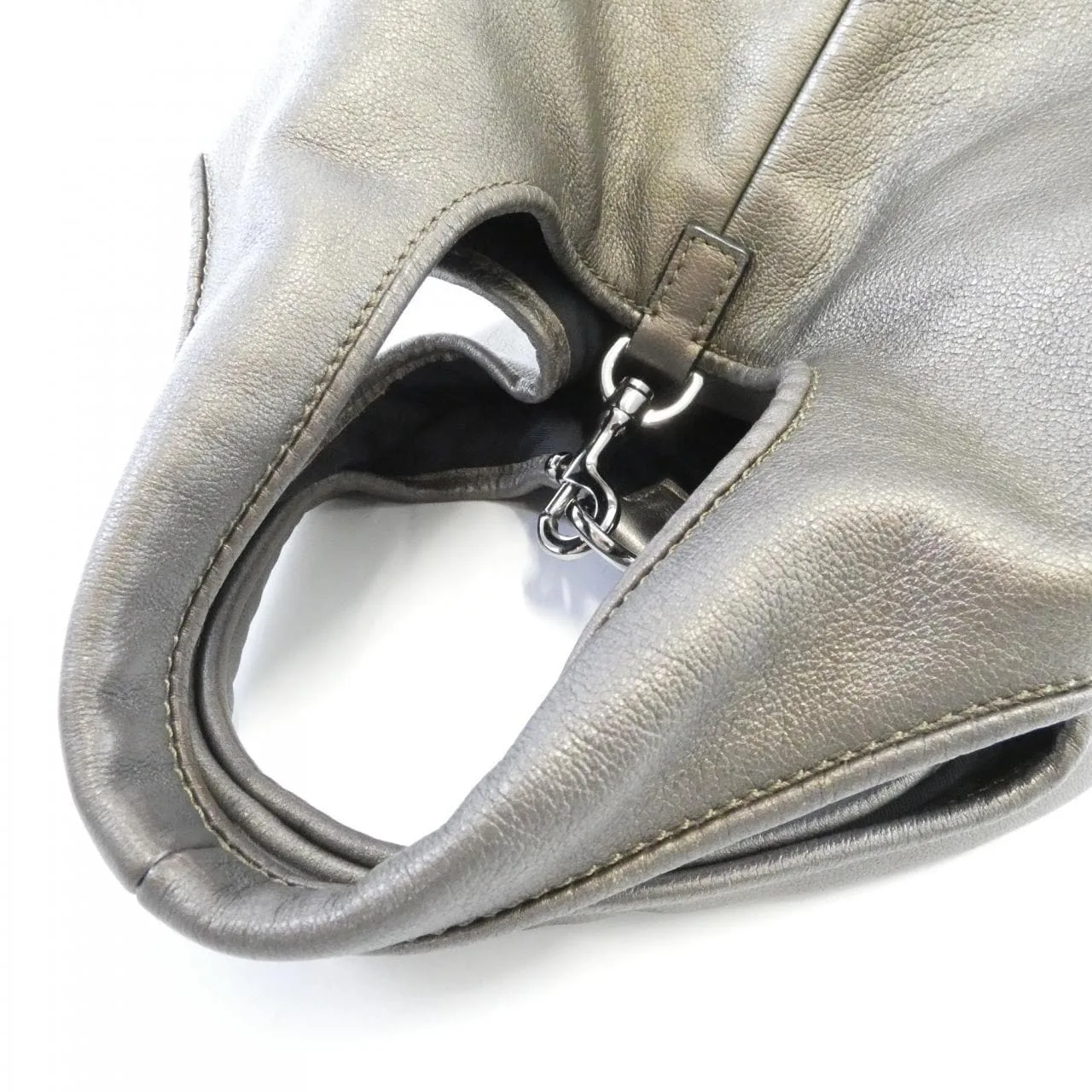 LOEWE Handbag Leather 米色 皮革 中古品B - 縮圖 5