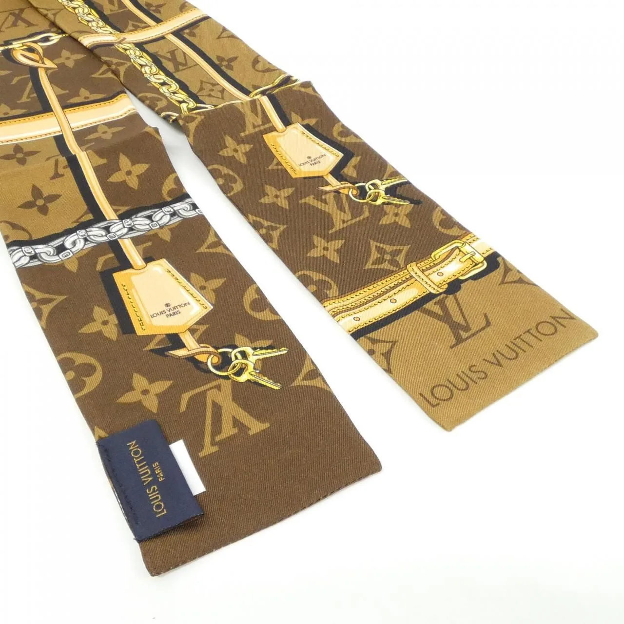 LOUIS VUITTON M78655 Scarf Monogram 黑色 Monogram 中古品A - 縮圖 2