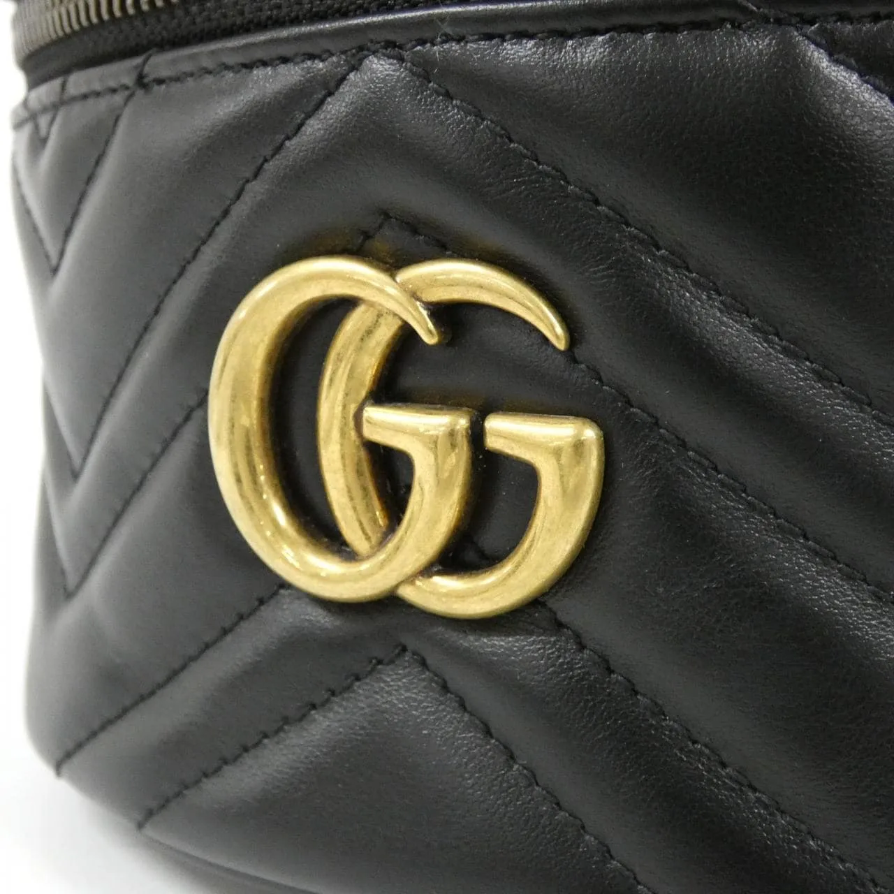 GUCCI GG Marmont 598594 DTDCT Backpack Leather 黑色 皮革 中古品A - 縮圖 4