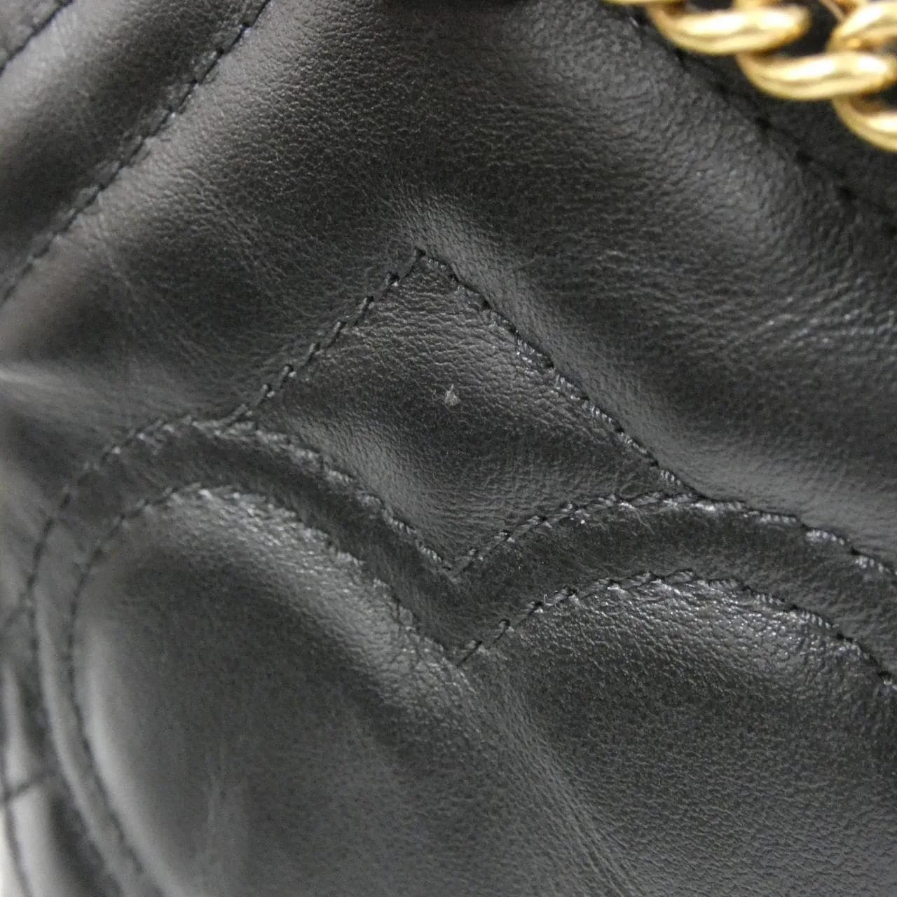 GUCCI GG Marmont 598594 DTDCT Backpack Leather 黑色 皮革 中古品A - 縮圖 6