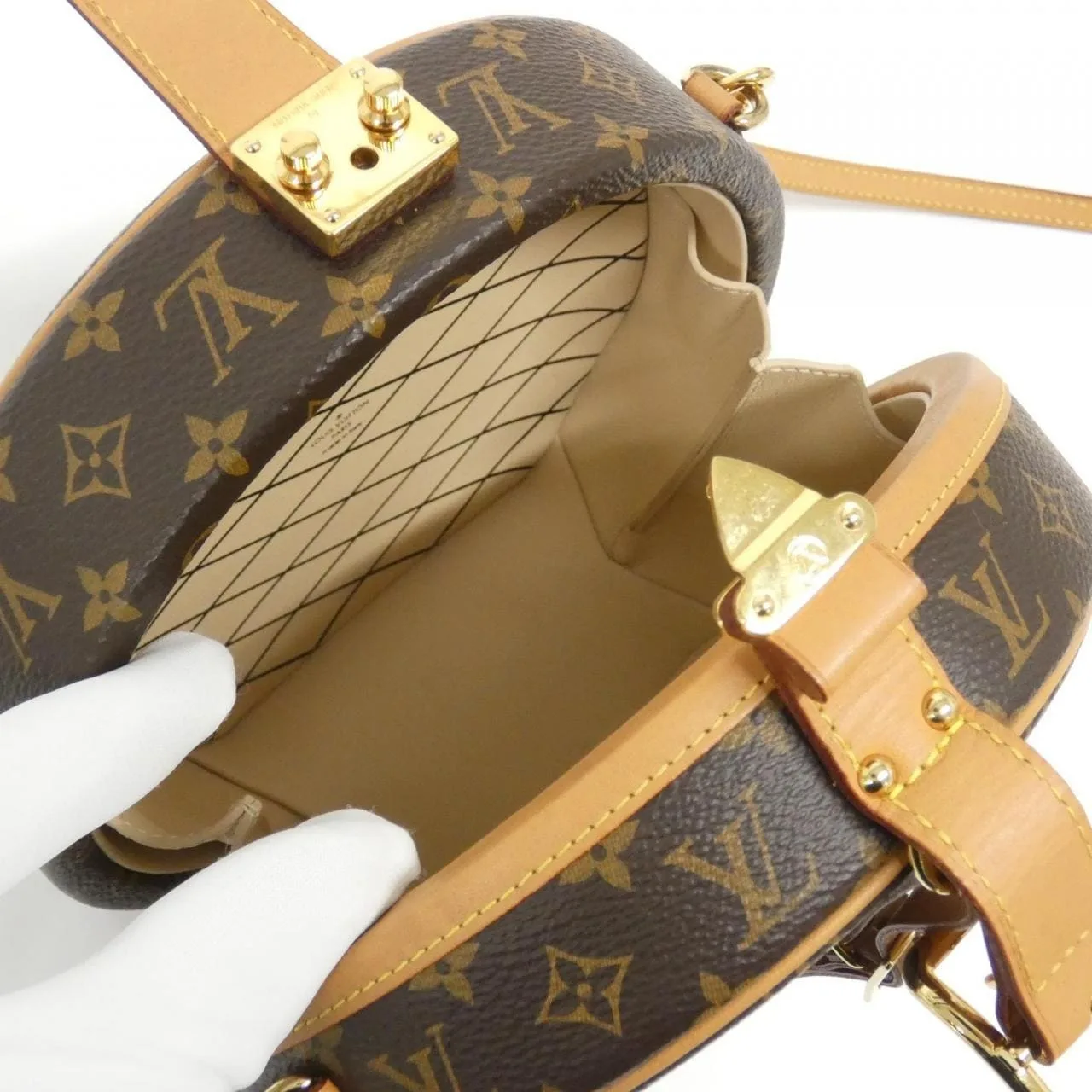 LOUIS VUITTON M43514 Handbag Monogram 黑色 Monogram 中古品A - 縮圖 9