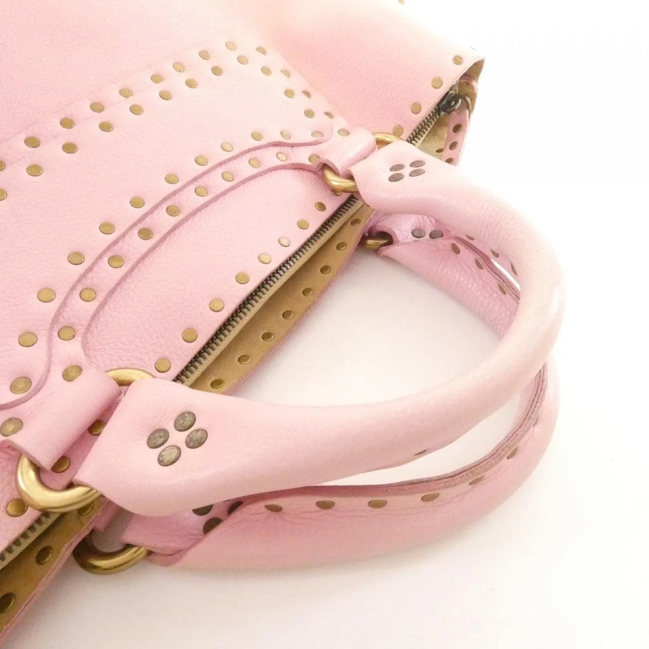 CELINE Boogie Handbag Leather 粉色 皮革 中古品B - 縮圖 5