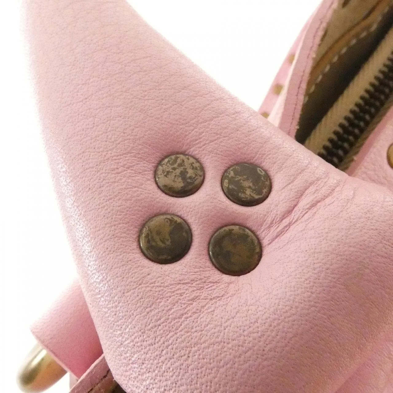 CELINE Boogie Handbag Leather 粉色 皮革 中古品B - 縮圖 6