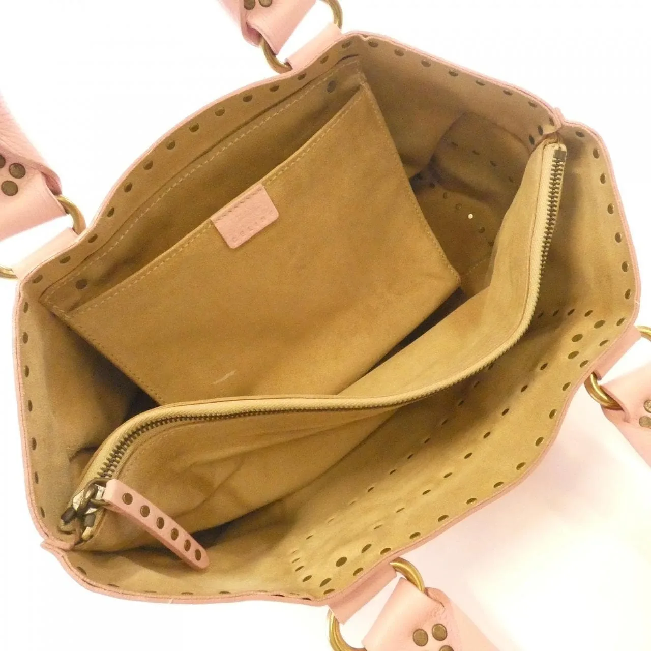 CELINE Boogie Handbag Leather 粉色 皮革 中古品B - 縮圖 8