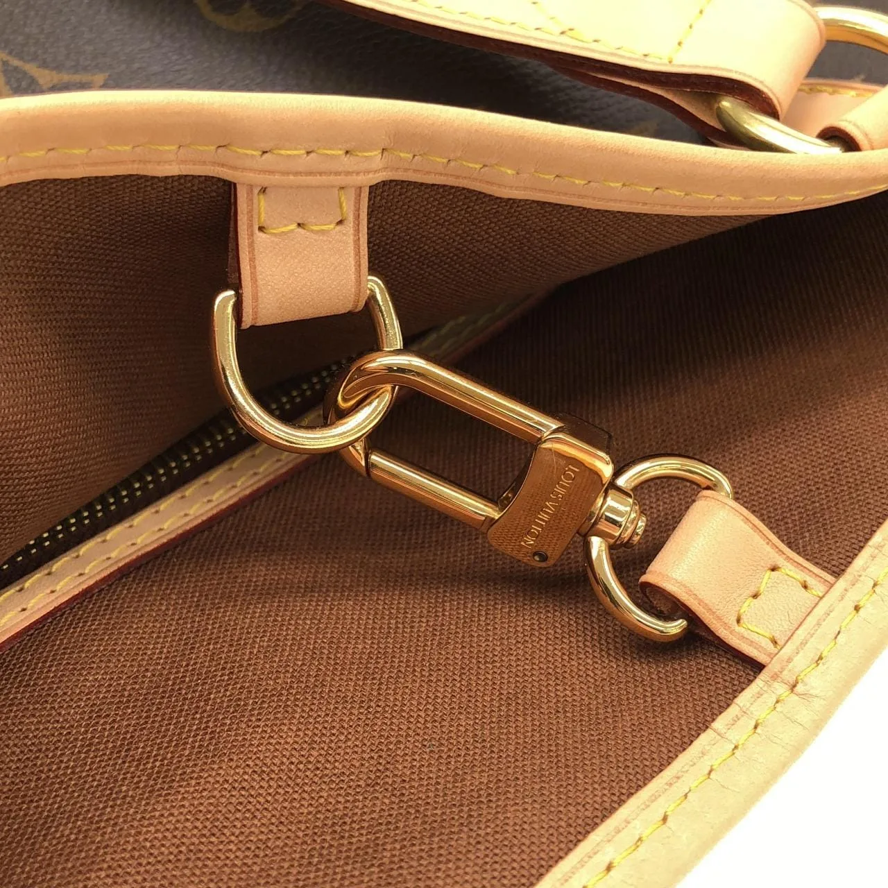 LOUIS VUITTON M51154 Handbag Monogram 黑色 Monogram 中古品A - 縮圖 4