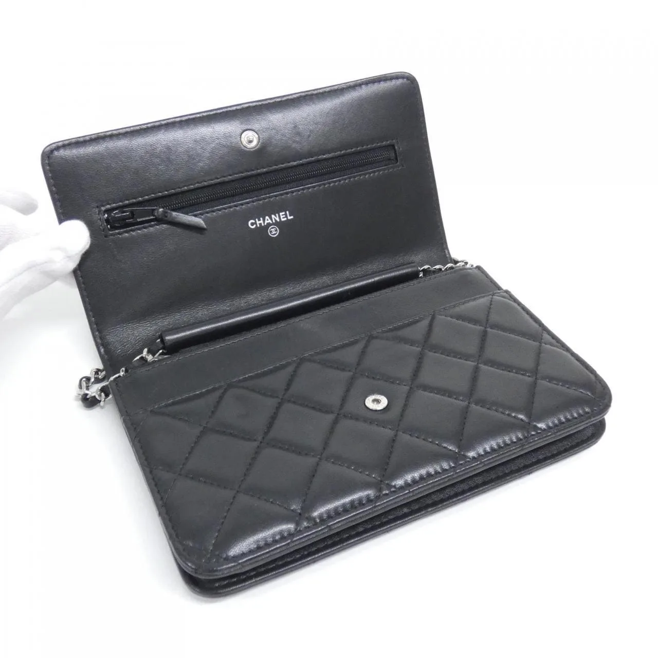 CHANEL Timeless Classic 33814 Wallet Lambskin Black Lambskin Rank A - Thumbnail 7