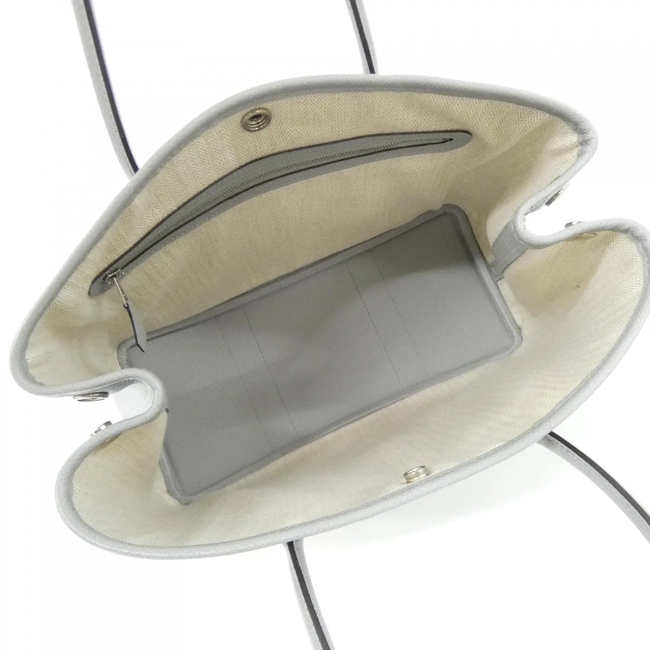 HERMES Garden Party 069574CK Tote Epsom Blue Epsom Leather Rank A - Thumbnail 6