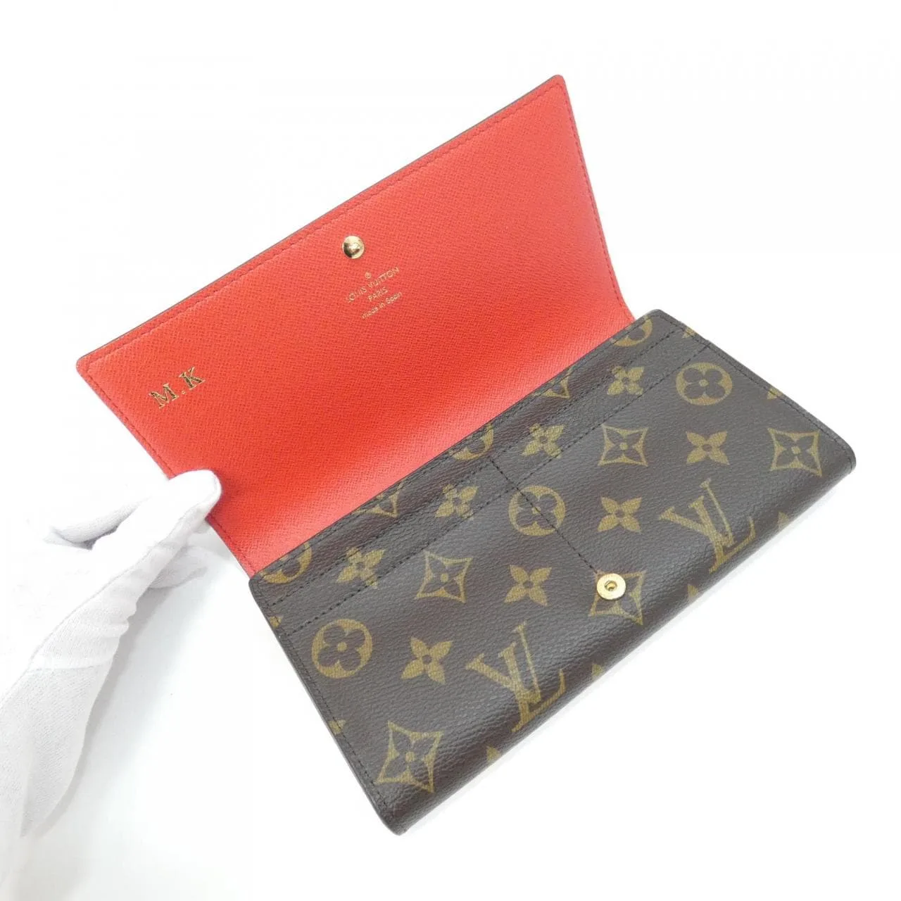 LOUIS VUITTON M69747 Wallet Monogram 黑色 Monogram 中古品A - 縮圖 7