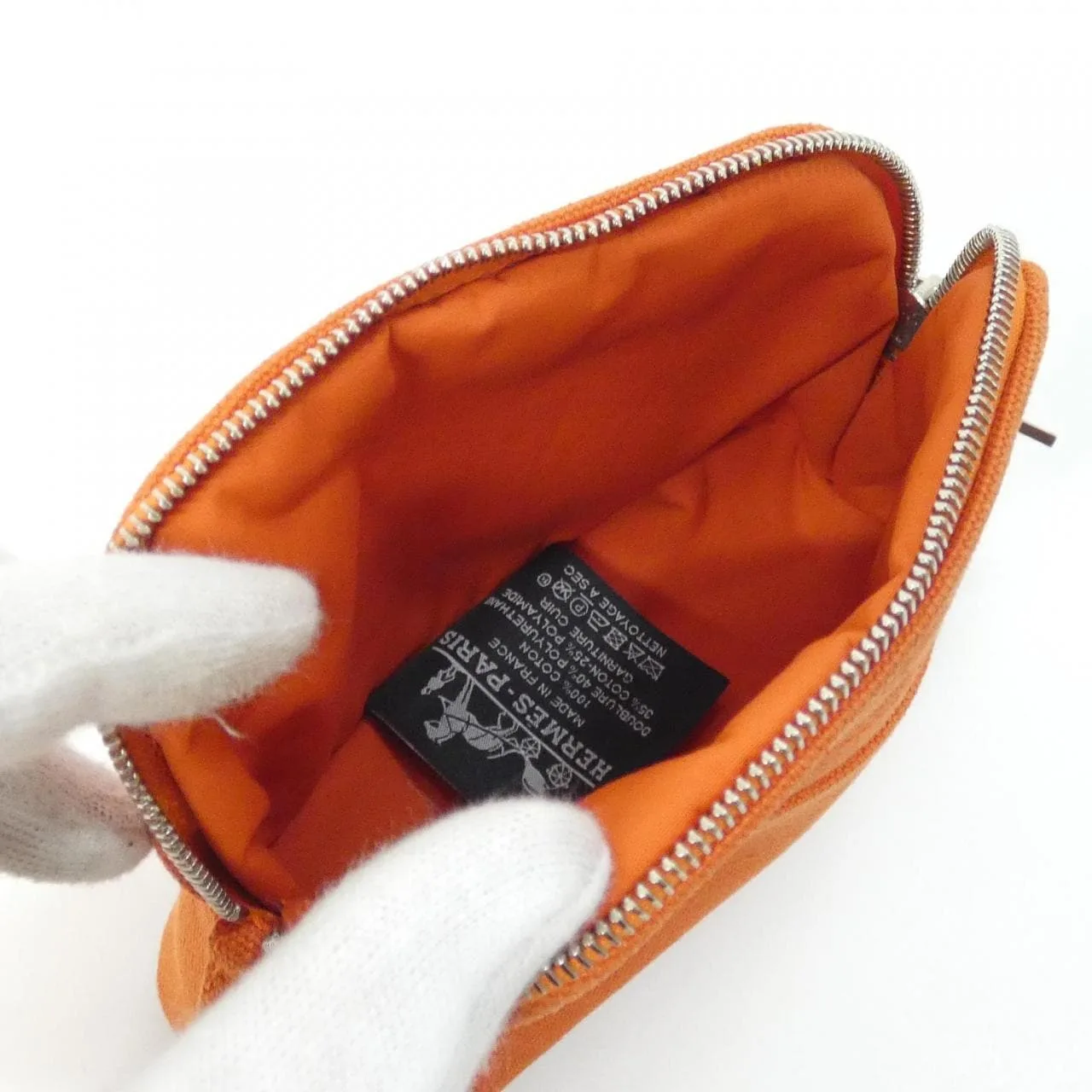 HERMES Bolide 103772M Pouch Canvas Orange Canvas Rank A - Thumbnail 10