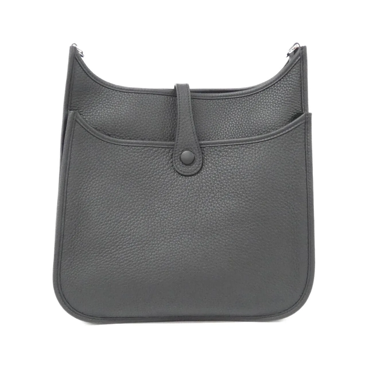 HERMES Evelyne 056277CK Shoulder Clemence Black Clemence Leather Rank A - Thumbnail 2