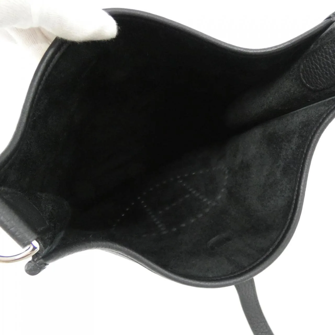 HERMES Evelyne 056277CK Shoulder Clemence Black Clemence Leather Rank A - Thumbnail 6