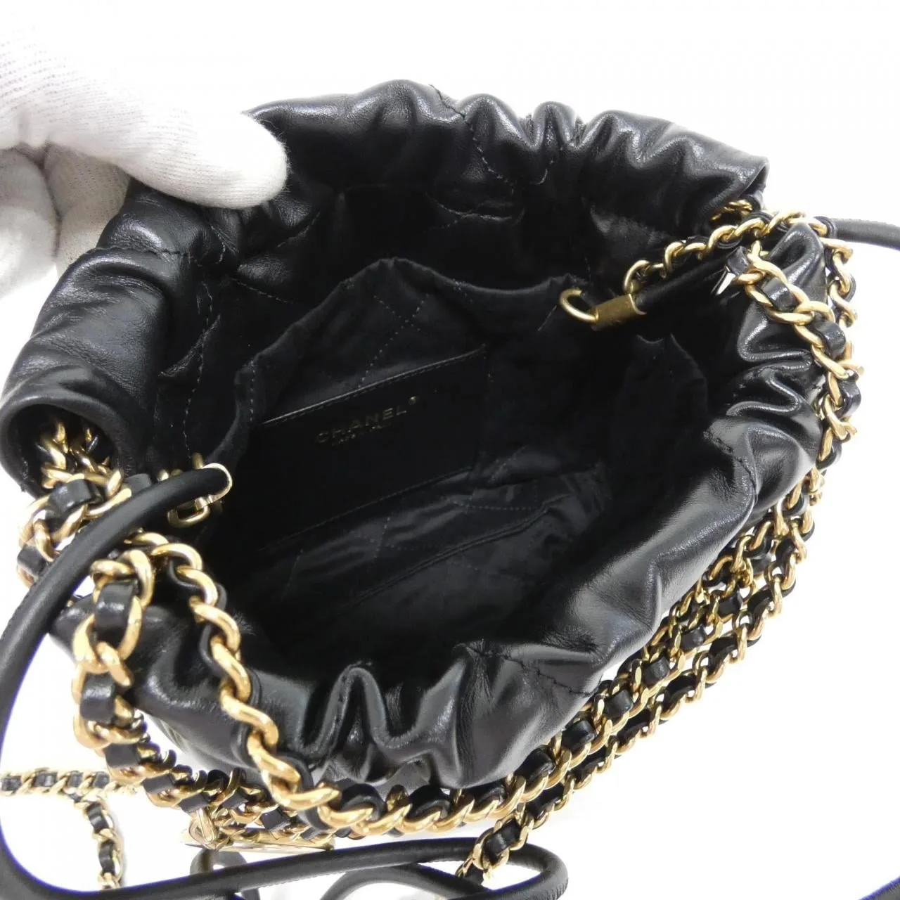 CHANEL Chanel 22 AS3980 Handbag Black Rank A - Thumbnail 6