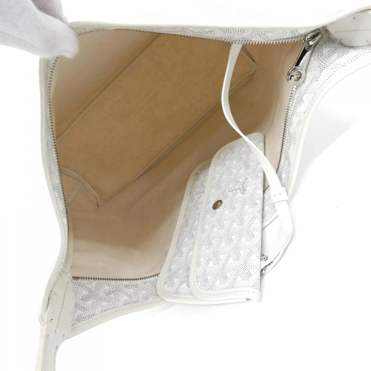 GOYARD Handbag Canvas 黑色 帆布 中古品A - 縮圖 6