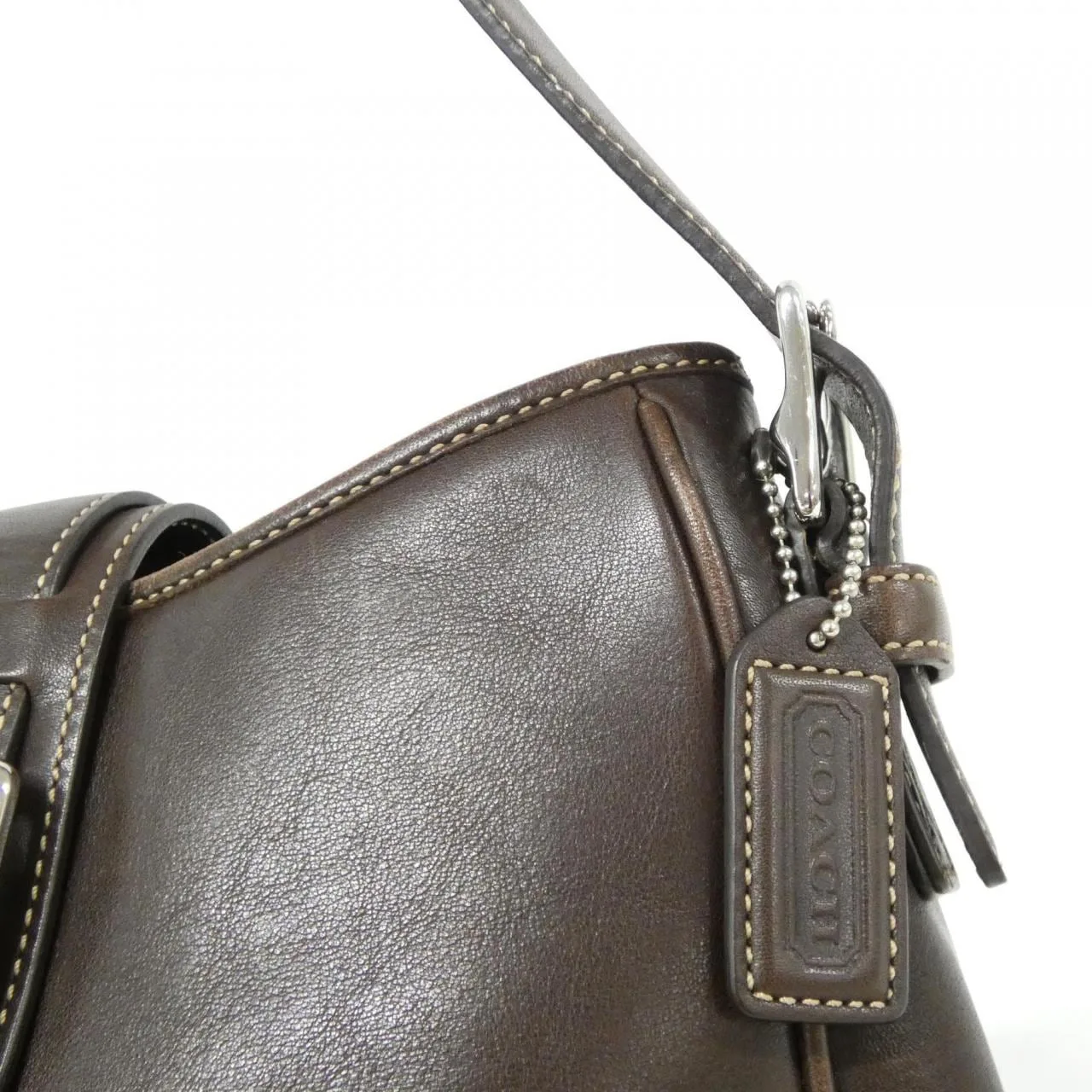 COACH 7584 肩背包 皮革 棕色 皮革 中古品B - 縮圖 7