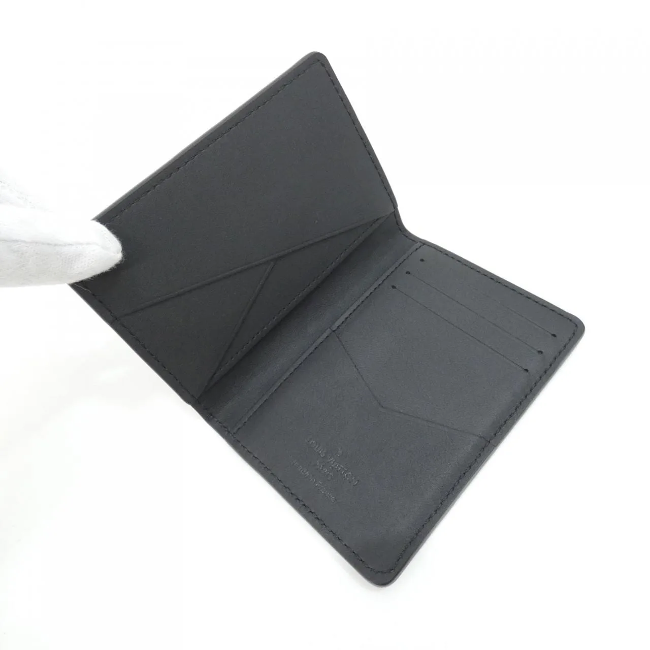 LOUIS VUITTON M69044 Card Case Monogram 黑色 Monogram 中古品A - 縮圖 4