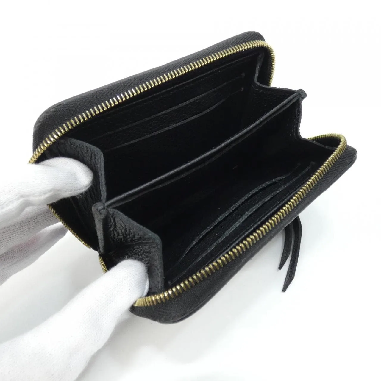 LOUIS VUITTON M60574 Coin Case Monogram 黑色 Monogram 中古品B - 縮圖 8