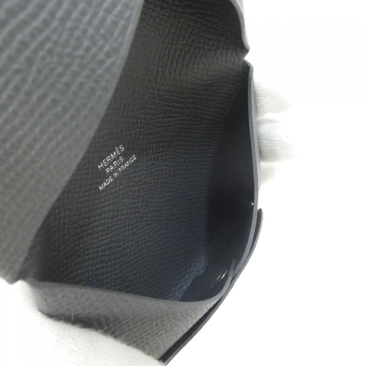 HERMES 044164CK Card Case Epsom 黑色 Epsom 皮 中古品A - 縮圖 3