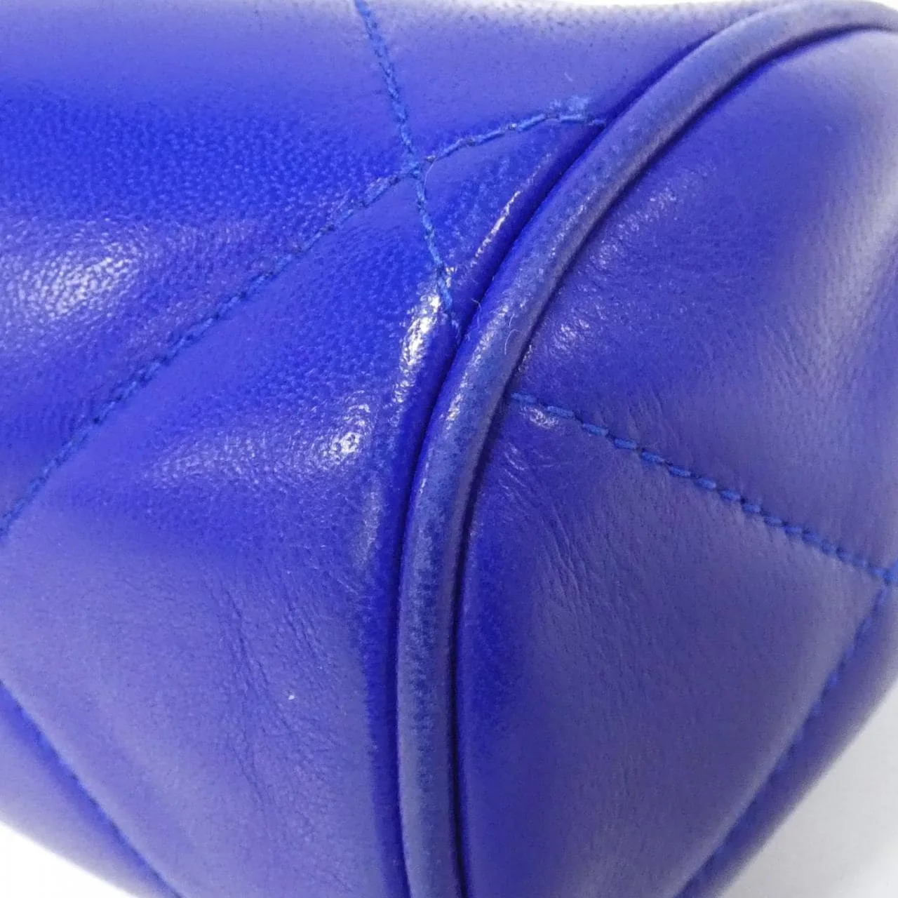 CHANEL Shoulder Lambskin 藍色 羊皮 中古品A - 縮圖 3