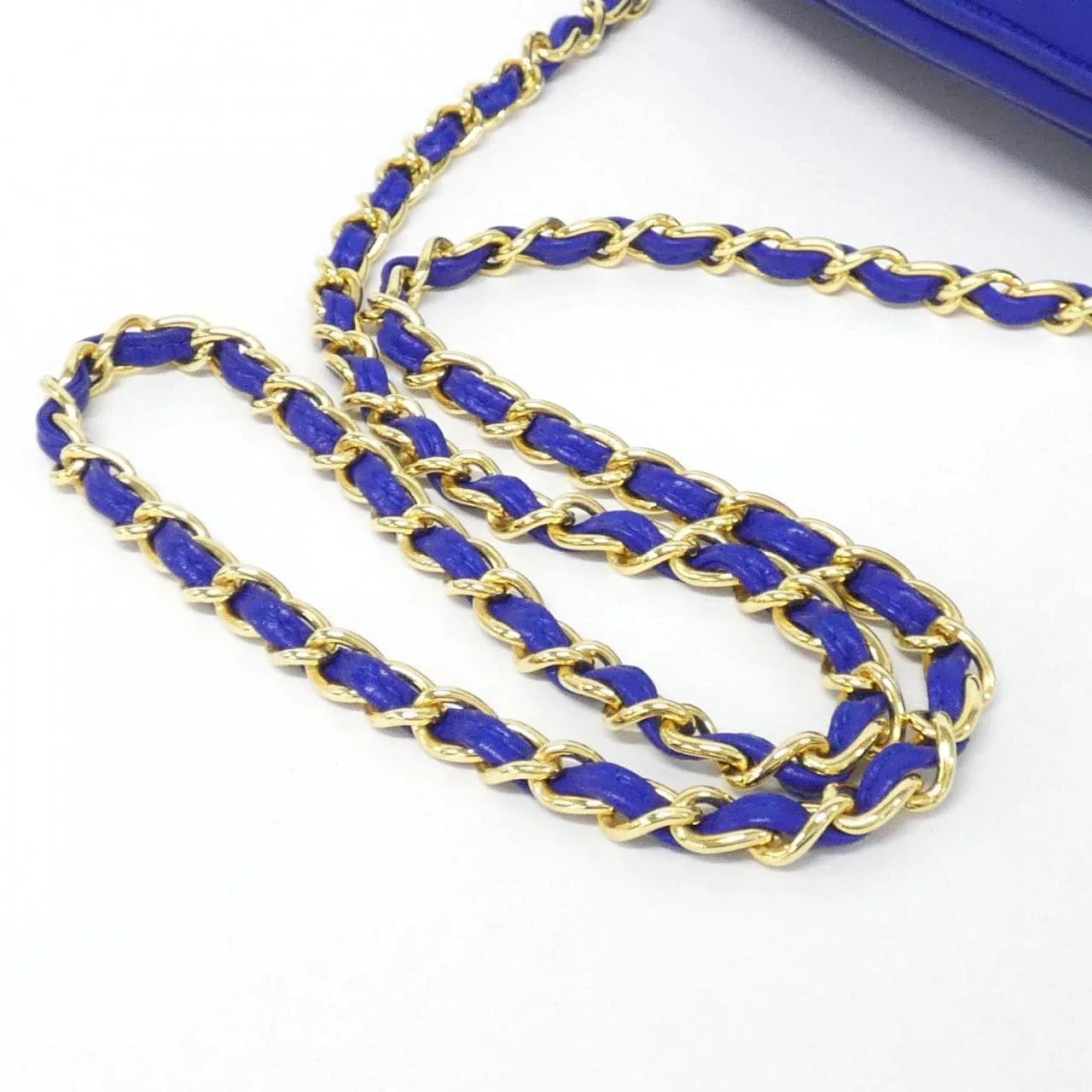 CHANEL Shoulder Lambskin 藍色 羊皮 中古品A - 縮圖 4