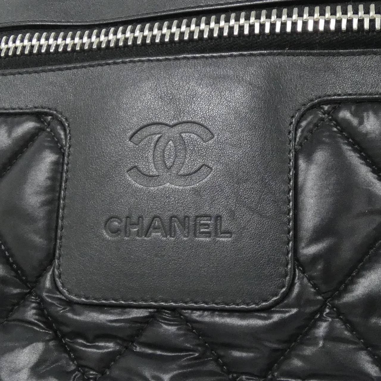 CHANEL 48611 Handbag Nylon 黑色 尼龍 中古品A - 縮圖 4