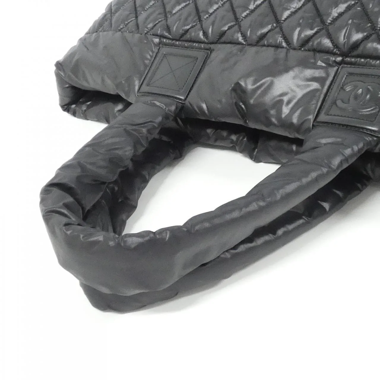 CHANEL 48611 Handbag Nylon 黑色 尼龍 中古品A - 縮圖 7