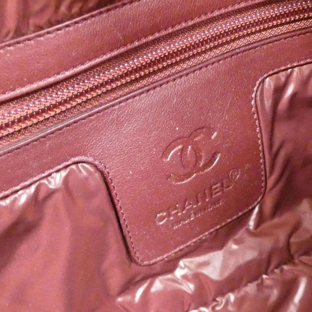 CHANEL 48611 Handbag Nylon 黑色 尼龍 中古品A - 縮圖 9