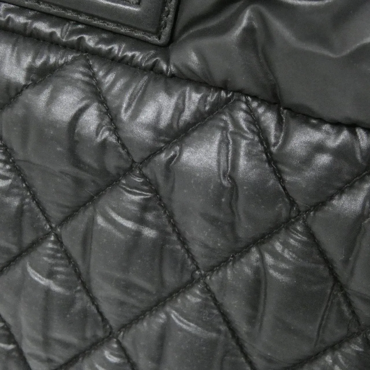 CHANEL Deauville 48610 Handbag Nylon 黑色 尼龍 中古品A - 縮圖 7