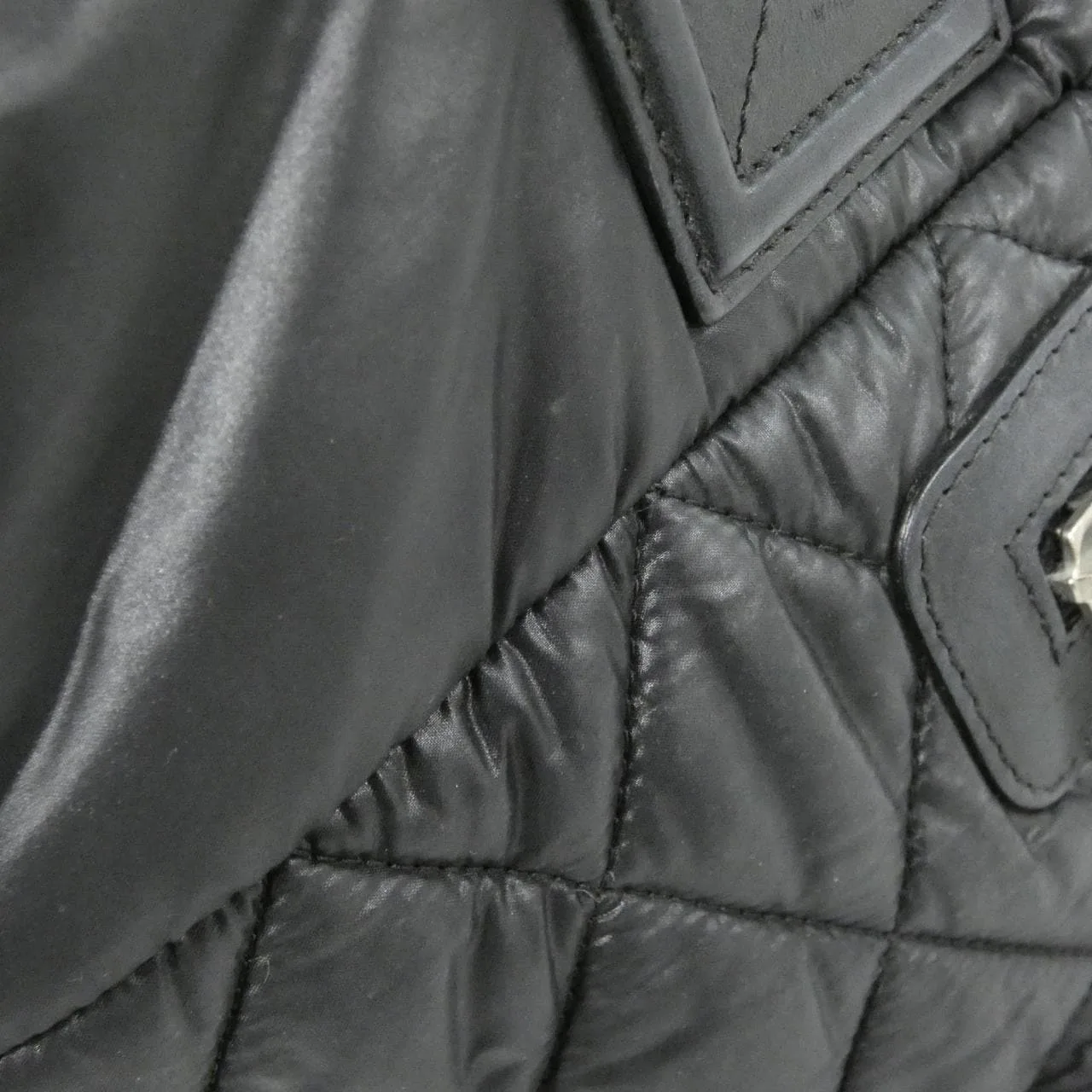 CHANEL Deauville 48610 Handbag Nylon 黑色 尼龍 中古品A - 縮圖 8