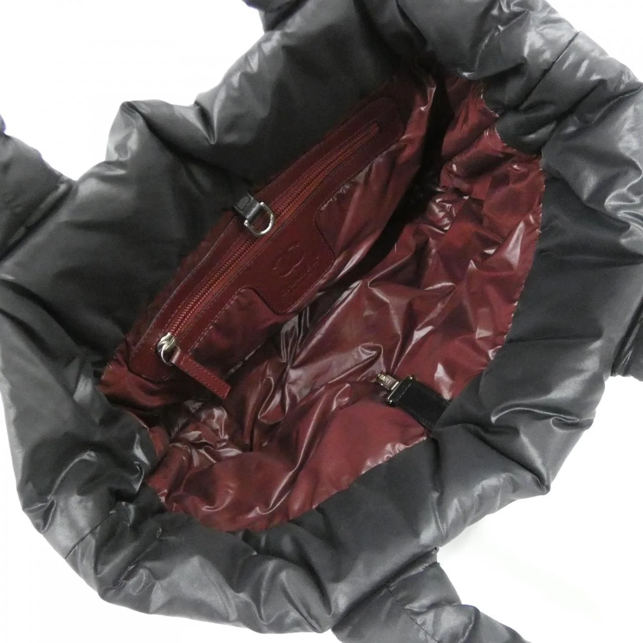 CHANEL Deauville 48610 Handbag Nylon 黑色 尼龍 中古品A - 縮圖 10