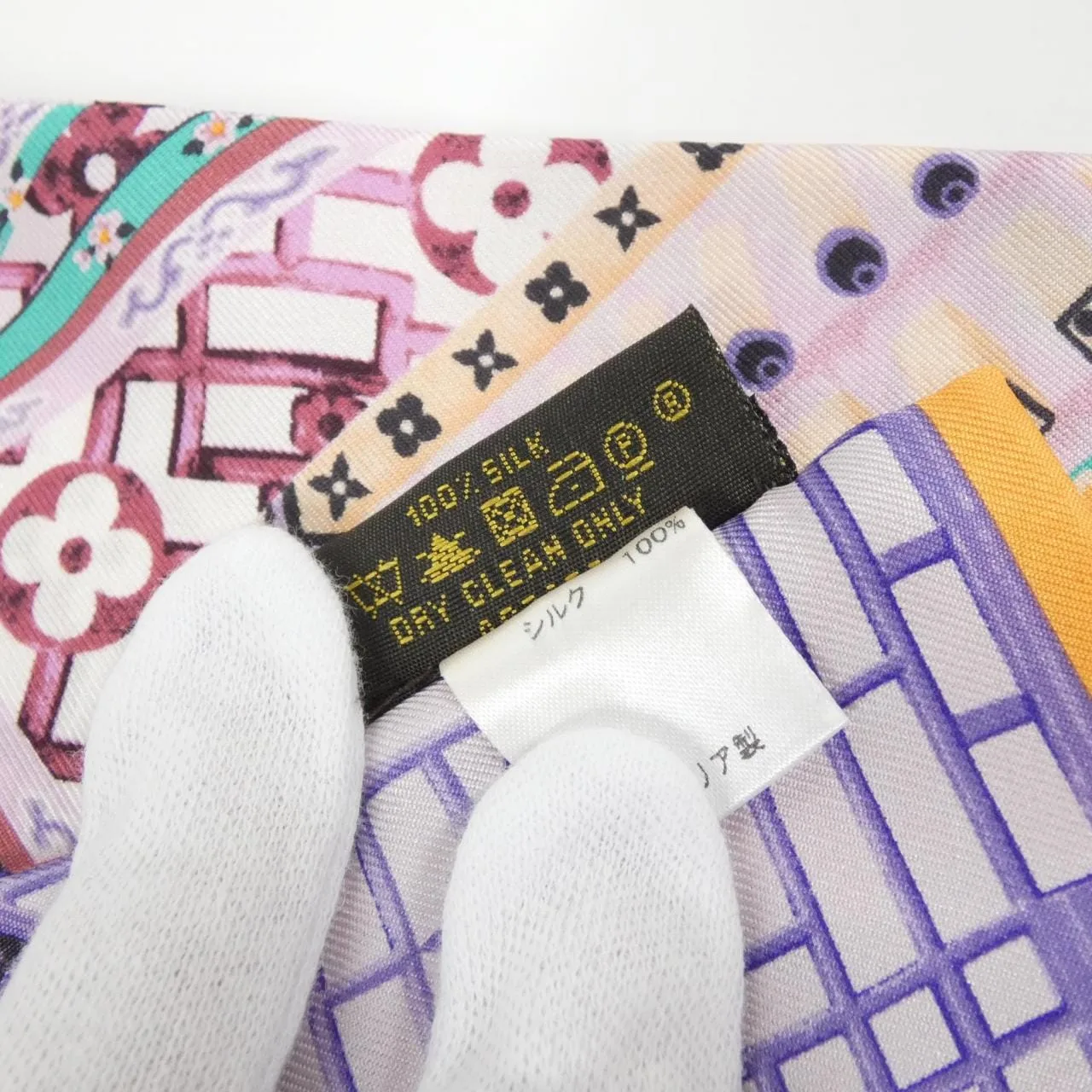 LOUIS VUITTON M74872 Scarf 黑色 中古品A - 縮圖 3