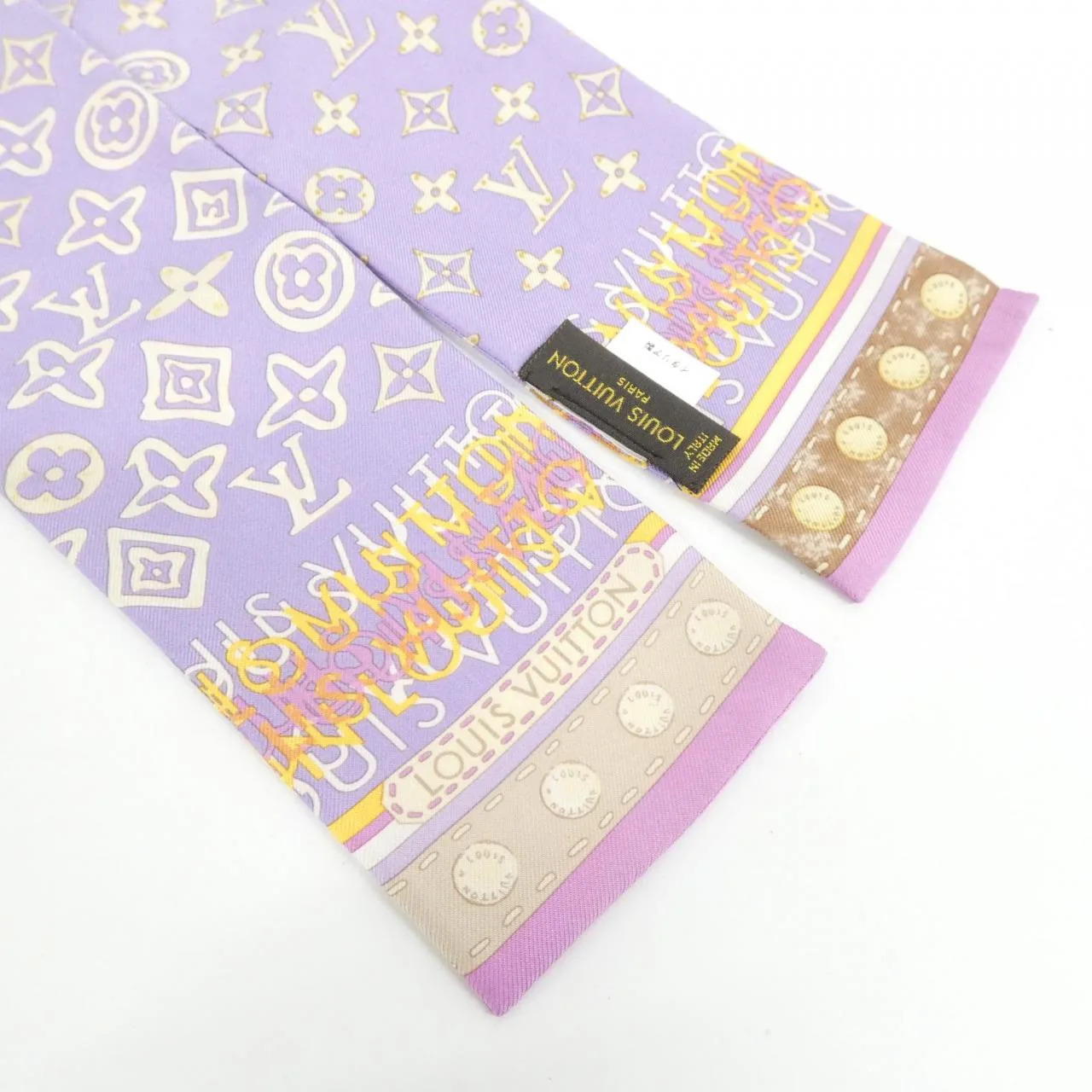 LOUIS VUITTON M74871 Scarf Monogram 黑色 Monogram 中古品A - 縮圖 2