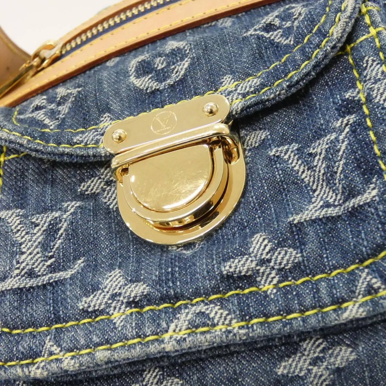 LOUIS VUITTON M95049+J54316 Shoulder Monogram 藍色 Monogram 中古品A - 縮圖 4